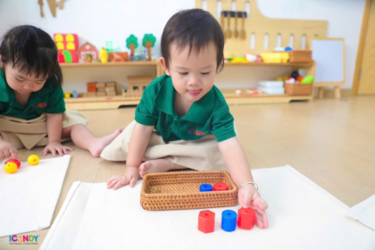 Học đếm số lượng trong phạm vi 6: Phương pháp học trực quan, tương tác đa chiều tại trường mầm non song ngữ