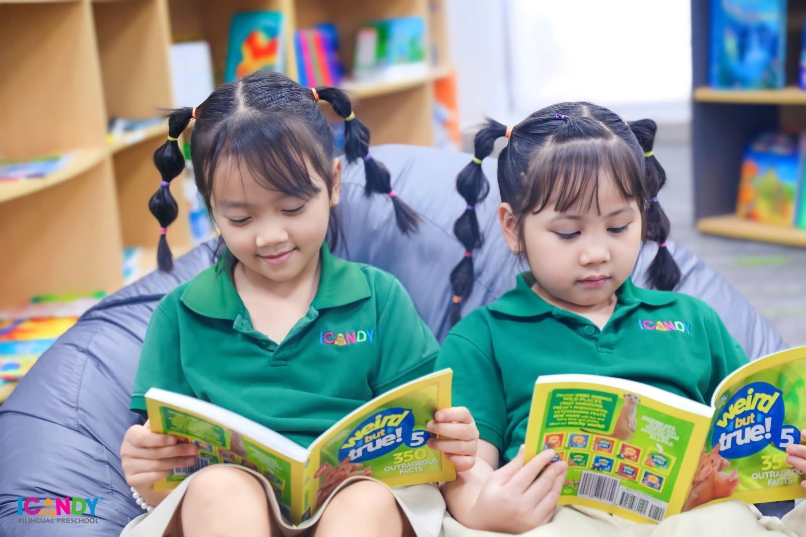Trẻ chủ động khám phá tri thức và tư duy ngôn ngữ qua đọc sách