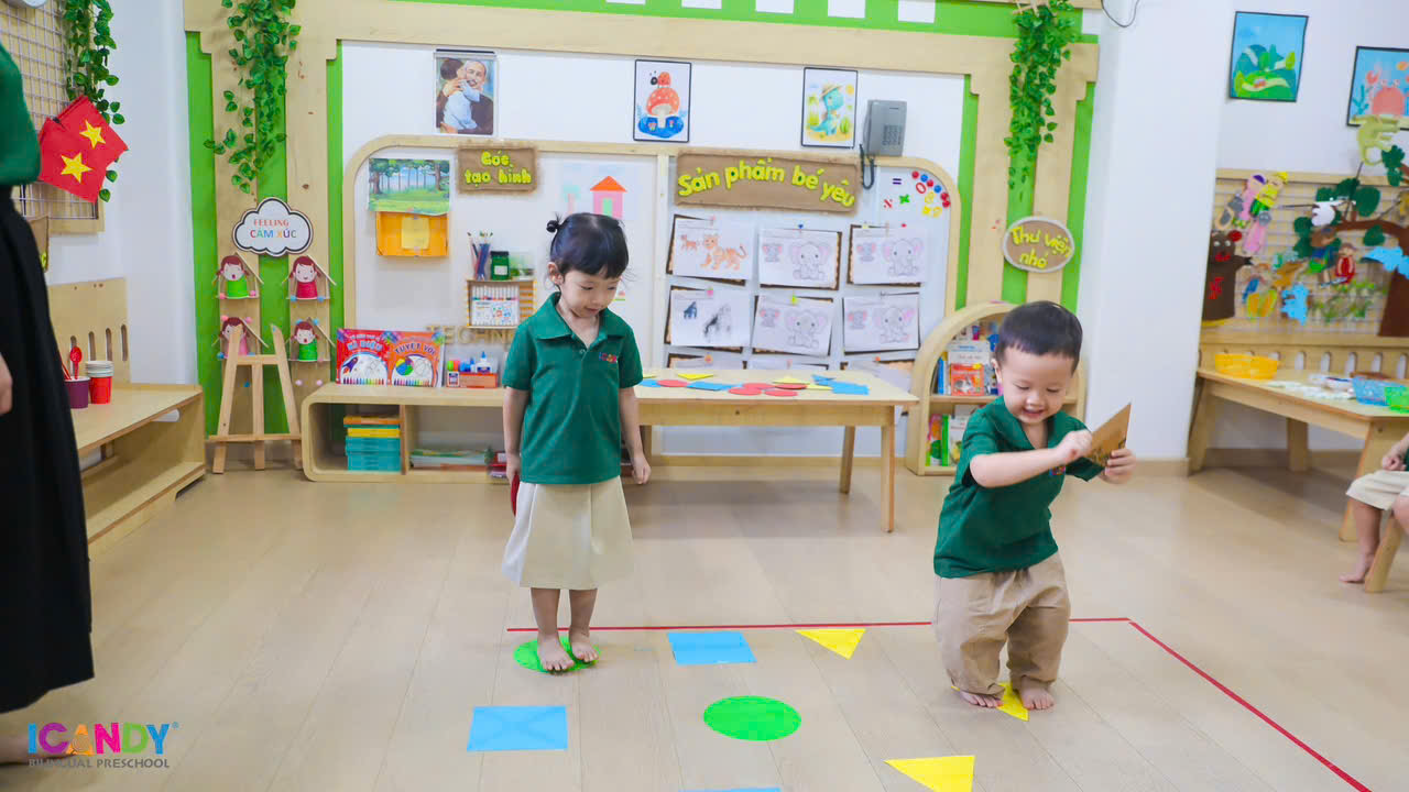 Học sinh ICANDY Preschool rèn luyện thể lực và tư duy logic qua các trò chơi vận động