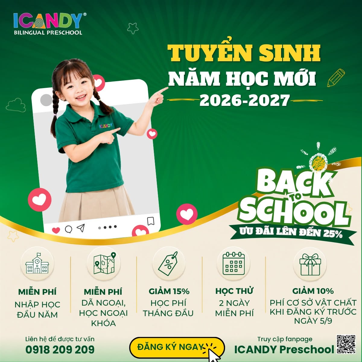 ICANDY Preschool chào đón năm học mới 2026-2027 cùng chương trình Back To School