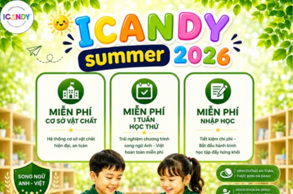Khóa học hè tại trường mầm non Bình Thạnh Icandy Preschool