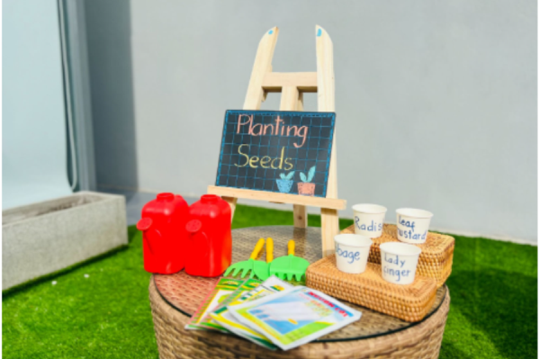 Which Binh Thanh kindergarten has daily English program for children?